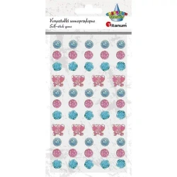 Kryształki samoprzylepne mix 53szt - Titanum