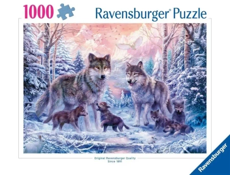 Puzzle 1000 Śnieżne wilki - Ravensburger