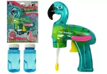 Pistolet do baniek mydlanych flaming niebieski - Leantoys