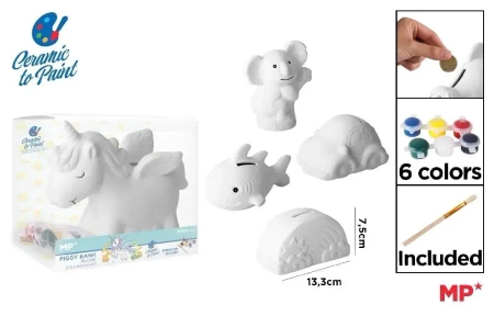 Skarbonka ceramiczna do malowania MIX - MP Main Paper