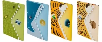 Teczka A4 z gumką szczęka MIX (12szt) - Monumi