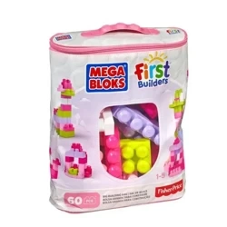 Klocki 60 elementów torba różowa - Mega Bloks