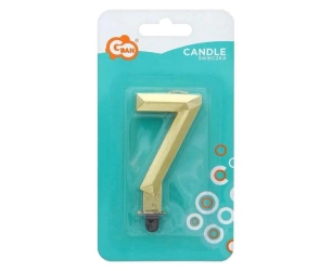 Świeczka Cyfra 7 Diament 7.6cm - Godan