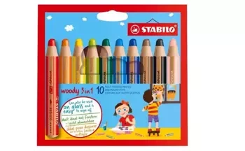 Kredki Woody 3w1 10 kolorów STABILO