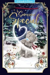 Kartka świąteczna 3D - Miś z białym sercem - Carte Blanche Greetings Ltd.