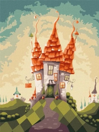 Malowanie po numerach - Bajeczny domek 30x40cm - Ideyka