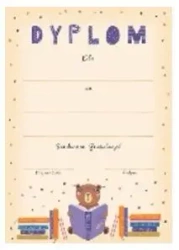 Dyplom A4 Miś czyta (25szt) - Henry