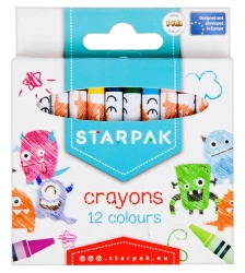 Kredki woskowe 12 kolorów Potworki - STARPAK