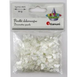 Koraliki perełki plastikowe motyle 14x11mm - Titanum