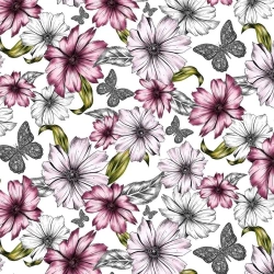 Karnet Swarovski kwadrat CL0410 Etniczne kwiaty - Clear Creations