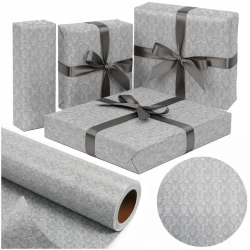 Papier Grey/Silver Damask X-Strong 57cmx25m - PaperHit