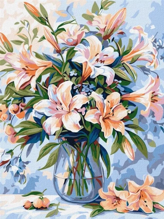 Malowanie po numerach - Kwiatowy wiersz 30x40cm - Ideyka