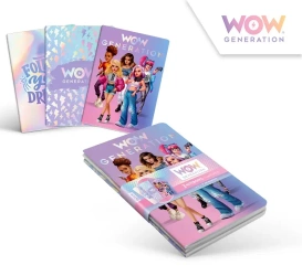 Paczka Zeszyt A5 25k WOW pakiet 3 sztukI mix wzorów - Kids Euroswan