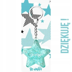 Brelok gwiazdka Dziękuję! - Be-Happy Gifts