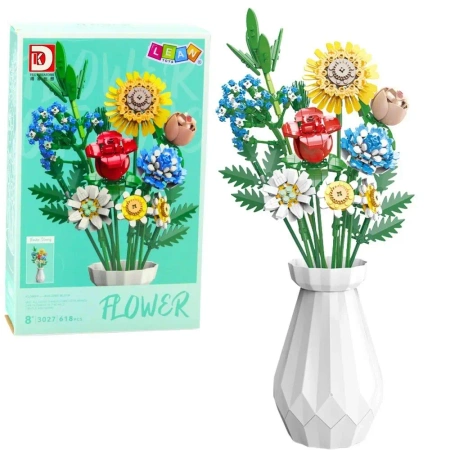 Klocki konstrukcyjne bukiet 618el - Leantoys