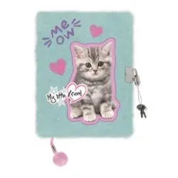 Pamiętnik A5/96K z kłódką Mint kitty - ST-MAJEWSKI