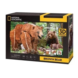 Puzzle 3d National Geographic Niedźwiedź Brunatny - Cubic Fun