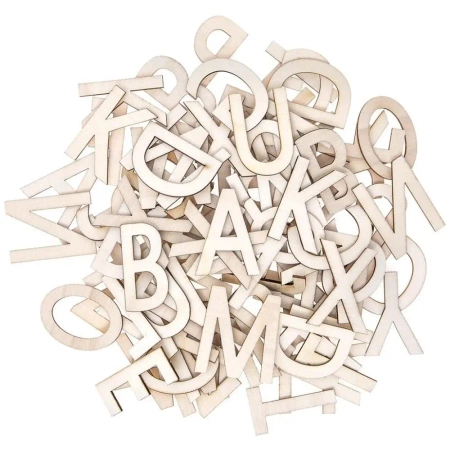 Litery drewniane 100szt - Dalprint