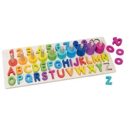 Drewniane puzzle alfanumeryczne - Goki