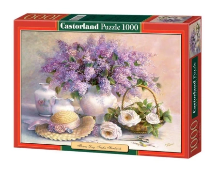 Puzzle 1000 Kwiaty i kapelusz CASTOR - Castorland