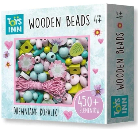 Koraliki drewniane kwiaty 450szt - STnux