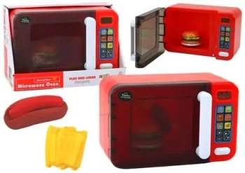 Kuchenka mikrofalowa czerwona - Leantoys