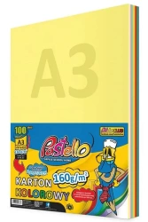 Karton kolorowy A3 160g 10 kolorów 100 arkuszy - Alfa Pastello