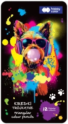 Kredki drewniane trójkątne 12 kolorów - GDD