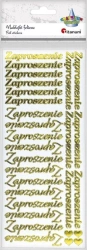 Naklejki foliowe napis Zaproszenie 28szt - Titanum