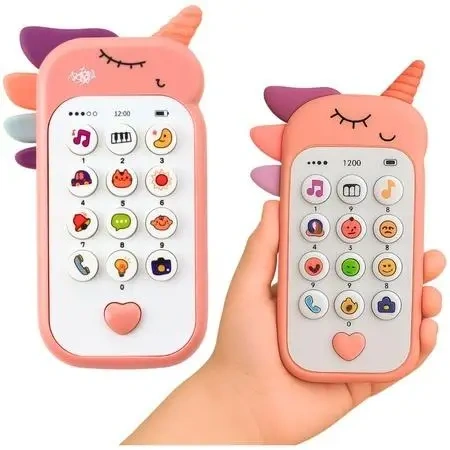 Telefon interaktywny różowy - Leantoys