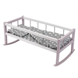 Kołyska dla lalek z pościelą MIX - Baczek