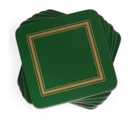 Podkładki pod kubek małe szmaragdowe 6szt - Pimpernel