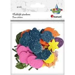 Naklejki piankowe brokatowe mix 50szt - Titanum