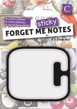 Forget me sticky notes kart samoprzylepne litera C - IF