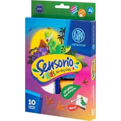 Lekka masa plastyczna Dinozaury 10kol ASTRA - ASTRA papiernicze