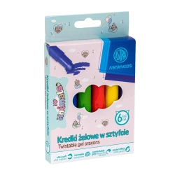 Kredki żelowe w sztyfcie Astrakids Animals 6 kolorów - ASTRA art-pap