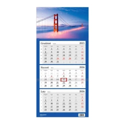 Kalendarz 2026 trójdzielny Most Golden Gate HELMA