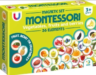 Zestaw magnetyczny Montessori Warzywa i owoce - Dodo