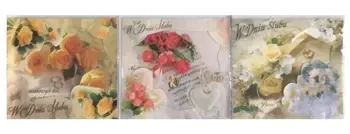 Karnet Ślub kwadrat brokat przestrzenny + koperta - Panorama