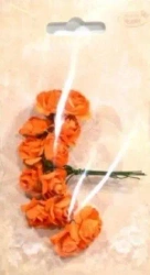 Różyczki papierowe 12szt pomarańczowe - Galeria Hobby