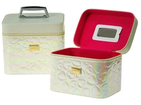 Kuferek M walizka z lusterkiem na zamek 21x14x13cm - ADAR