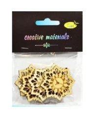 Drewniane elementy w kształcie zegara 4,5cm 5szt - Galeria Hobby