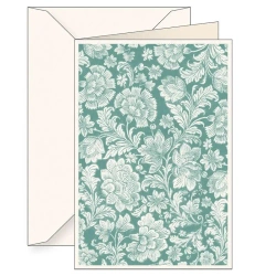 Karnet B6 + koperta 6133 Turkusowe goździki - Tassotti