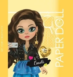 Kolorowanka 140x140 Lalka do wycinania Emeli żółta - Fresh