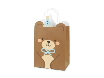Torebka na prezenty Miś 8x29x10.5cm MIX - PartyDeco