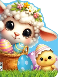 Książeczka kartonowa wielkanocny baranek - opracowanie zbiorowe