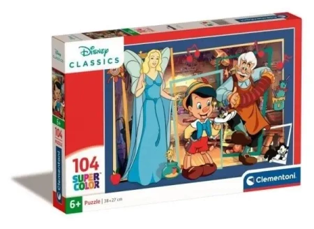 Puzzle 104 Super Kolor Pinocchio - Clementoni