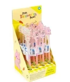 Długopis króliczek Tęczowy atrament (20szt) - Puckator
