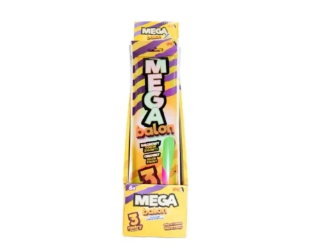 MegaBalon - różowo-zielone paski - EPEE