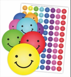 Naklejki motywacyjne - Buźki uśmiechnięte 88szt - LearnHow